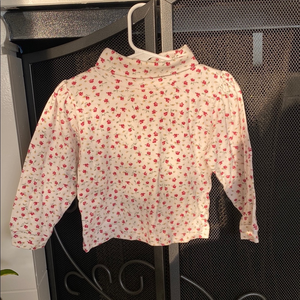 Vintage floral mock neck long sleeve